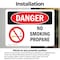 Signmission No Smoking Propane Danger Sign, Vinyl Decal, 14in W x 10in L, 2PK OS-2PACK-DS-D-1014-L-1489 - alternate 6